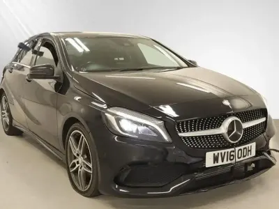 Used Mercedes A200 AMG line 136 HP (100 kW) 2016 Black Hatchback