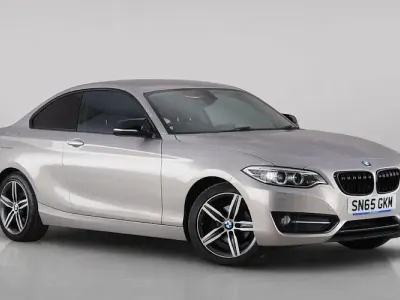 Used BMW 218 Sport Line 136 HP (100 kW) 2015 Silver Coupe