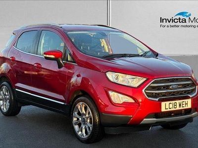 Used Ford Ecosport Titanium 125 HP (91 kW) 2018 Ruby red SUV
