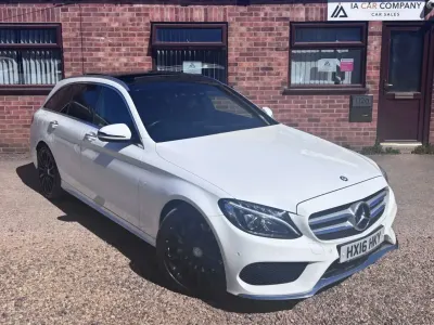 Used Mercedes C250 AMG Line Premium Plus 204 HP (150 kW) 2016 White Estate