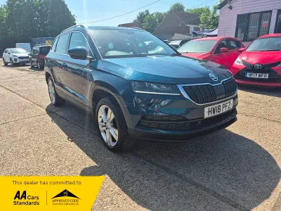 Used Skoda Karoq SE L 150 HP (110 kW) 2018 Blue SUV