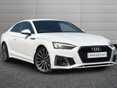 Used Audi A5 S-Line 148 HP (108 kW) 2022 Ibis white Coupe