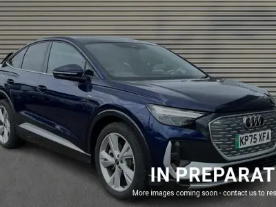 Used Audi Q4 e-tron S-Line 150 kW (204 HP) 2025 Navarra blue SUV
