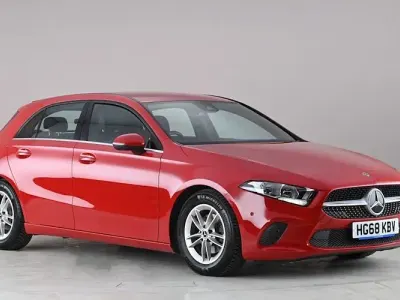 Begagnad Mercedes A180 Executive 136 HK (100 kW) 2018 Röd Halvkombi