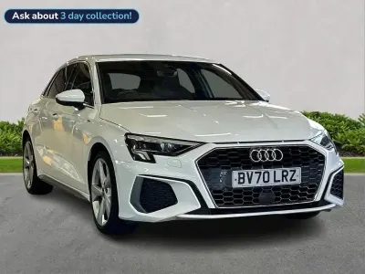 Używany Audi A3 S-Line 150 KM (110 kW) 2020 Biały Sedan/Limuzyna