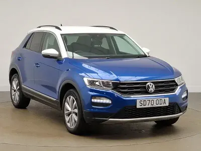 Begagnad VW T-Roc Design 115 HK (84 kW) 2020 Blå SUV