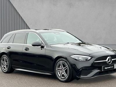 Black Used 2024 Mercedes C200 AMG line Estate | £27,980 (A bit pricey)