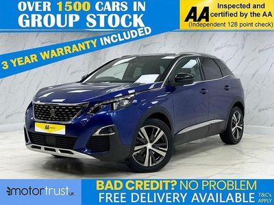 Blue Used 2020 Peugeot 3008 GT-line Hatchback | £12,195 (Fair price)