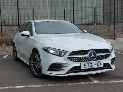 Used Mercedes A180 AMG line 136 HP (100 kW) 2021 White Hatchback