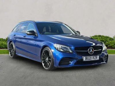 Used Mercedes C220 AMG line 2021 Blue Estate