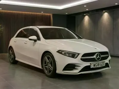 Used Mercedes A180 AMG line 2018 White Hatchback
