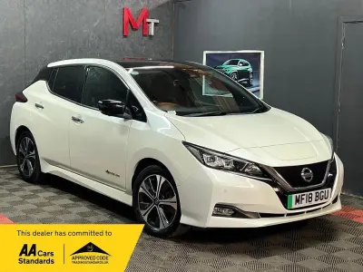 Used Nissan Leaf Tekna 110 kW (150 HP) 2018 White Hatchback