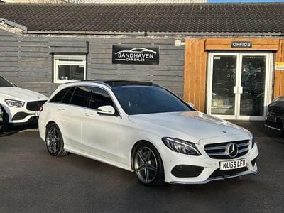 White Used 2015 Mercedes C250 AMG line Estate | £14,995 (Expensive)