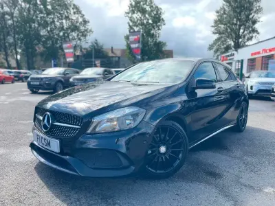 Used Mercedes A180 AMG line 109 HP (80 kW) 2017 Black Hatchback
