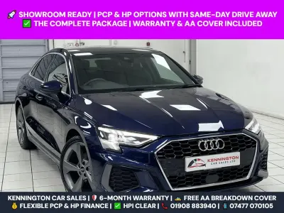 Used Audi A3 S-Line 150 HP (110 kW) 2022 Blue Sedan