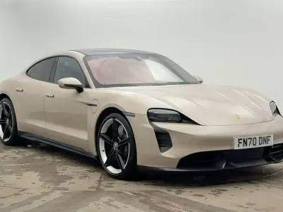Used Porsche Taycan Performance Package 559 kW (761 HP) 2020 Beige Sedan