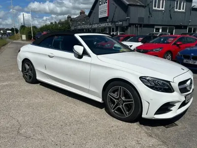 Used Mercedes C200 AMG line 2020 White Cabriolet