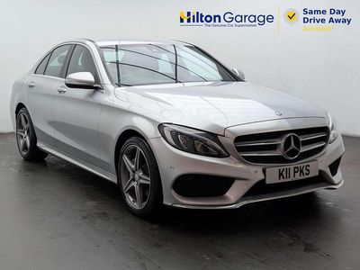 Used Mercedes C220 AMG line 170 HP (125 kW) 2015 Silver Sedan