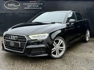 Used Audi A3 S-Line 116 HP (85 kW) 2019 Black Sedan