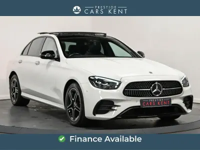 Used Mercedes E300 AMG line 2023 White Sedan