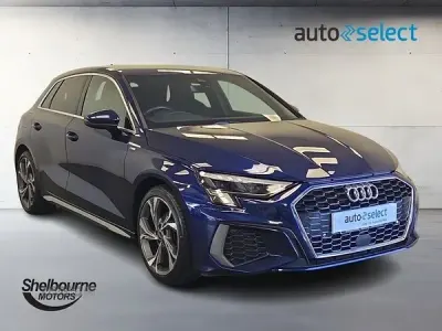 Used Audi A3 S-Line 110 HP (80 kW) 2023 Blue Sedan