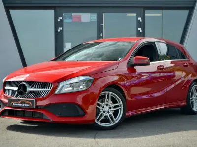 Used Mercedes A200 AMG line 136 HP (100 kW) 2016 Red Hatchback