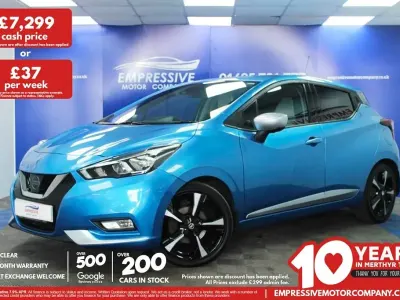 Used Nissan Micra N-Connecta 90 HP (66 kW) 2017 Blue Hatchback