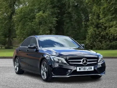 Used Mercedes C220 AMG line 170 HP (125 kW) 2018 Black Sedan