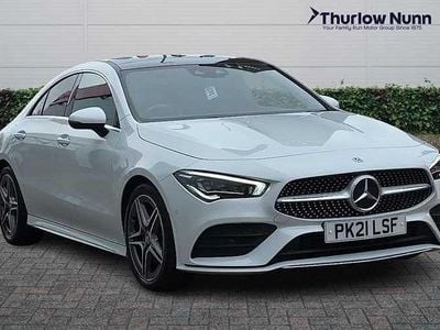 Begagnad Mercedes CLA200 AMG Line Premium Plus 163 HK (119 kW) 2021 Vit Sportkupé