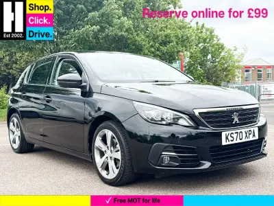 Used Peugeot 308 Allure 130 HP (95 kW) 2020 Black Hatchback