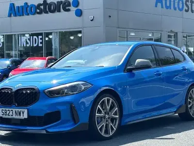 Used BMW M135 Comfort Edition 306 HP (225 kW) 2023 Blue Hatchback