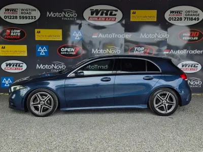 Used Mercedes A150 AMG line 150 HP (110 kW) 2019 Blue Hatchback