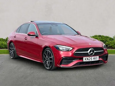 Used Mercedes C300e AMG Line Premium Plus 2025 Red Sedan