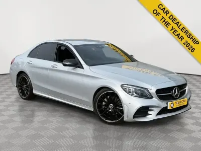 Used Mercedes C220 AMG line 194 HP (142 kW) 2020 Silver Sedan