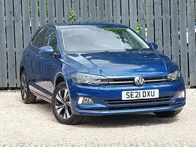 Begagnad VW Polo Match 95 HK (69 kW) 2021 Blå Halvkombi