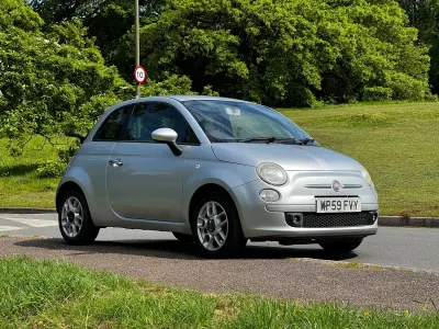 Used Fiat 500 Sport 75 HP (55 kW) 2009 Silver Cabriolet