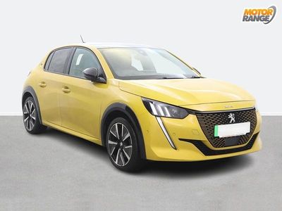 Yellow Used 2021 Peugeot e-208 Premium Hatchback | £11,895 (Fair price)