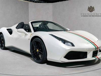 used Ferrari 488 SPIDER. MULTI LAYER BIANCO ITALIA PAINTWORK. BESPOKE CARBON RACING SEATS.