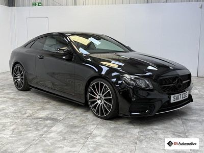 Begagnad Mercedes E220 AMG Line Premium Plus 194 HK (142 kW) 2017 Svart Sportkupé