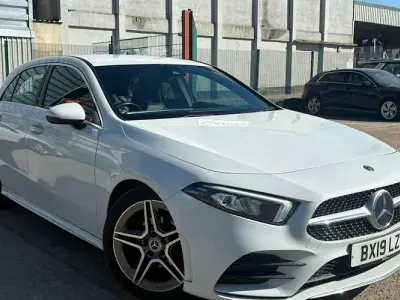 Used Mercedes A200 AMG line 150 HP (110 kW) 2019 White Hatchback