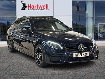 Blue Used 2021 Mercedes C300e AMG line Estate | £22,599 (Good price)