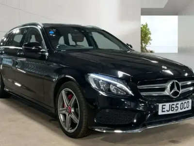 Used Mercedes C220 AMG Line Premium Plus 170 HP (125 kW) 2015 Black Estate