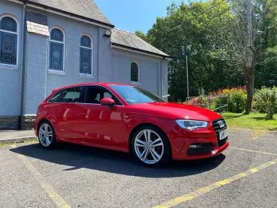 Used Audi A3 S-Line 2015 Red Hatchback