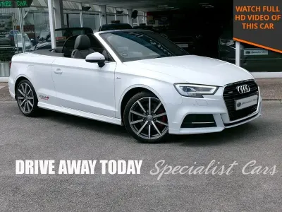 Used Audi A3 Cabriolet S-Line 184 HP (135 kW) 2017 White Cabriolet