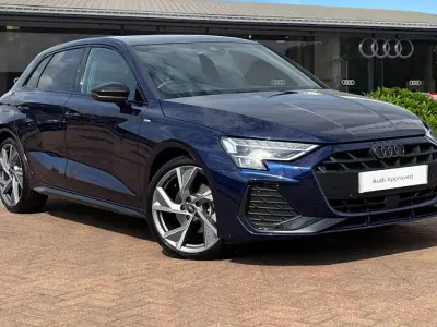 Used Audi A3 Black Edition 150 HP (110 kW) 2025 Blue Hatchback