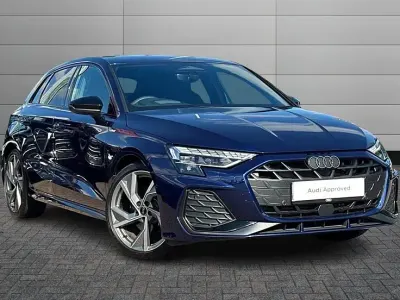 Used Audi A3 Black Edition 150 HP (110 kW) 2025 Blue Hatchback