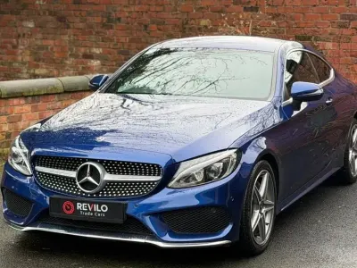 Used Mercedes C200 AMG line 184 HP (135 kW) 2018 Blue Coupe