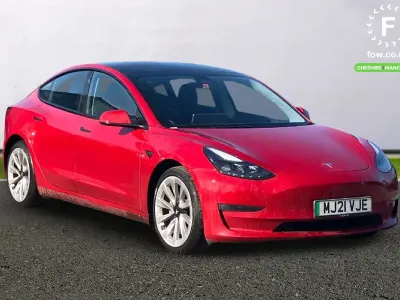 Used Tesla Model 3 Long Range AWD 77 kW (106 HP) 2021 Red Sedan