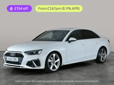 Used Audi A4 S-Line 150 HP (110 kW) 2020 White Sedan