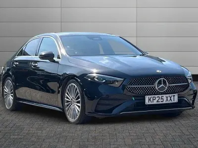 Used Mercedes A200 AMG Line Premium Plus 175 HP (128 kW) 2025 Cosmos black Sedan